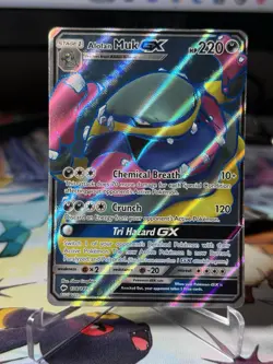 Alolan Muk GX FULL ART 138/147 Pokemon Sun & Moon Burning Shadows Ultra Rare - Image 1