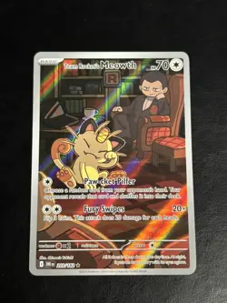 Pokemon TCG SV10: Destined Rivals #203/182 Team Rocket's Meowth NM - Image 2
