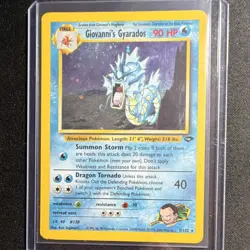 NM Pokemon Giovanni's Gyarados Holo Rare 90HP Gym Challenge 5/132 English 2000 - Image 1