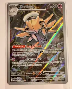 Pokemon Card TCG Shedinja 144/132 Mega Evolution Illustration Rare Near Mint - Image 1