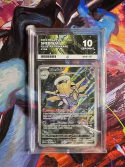 Pokemon TCG Shedinja Mega Evolution 144/132 Ace 10 - perfect SUBGRADES - Image 1