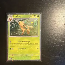 Pokemon Card Leafeon Prismatic Evolutions Cosmo Holo Rare 005/131 - Image 1
