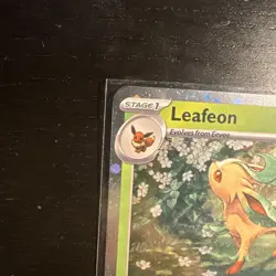 Pokemon Card Leafeon Prismatic Evolutions Cosmo Holo Rare 005/131 - Image 2