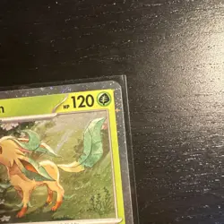 Pokemon Card Leafeon Prismatic Evolutions Cosmo Holo Rare 005/131 - Image 3