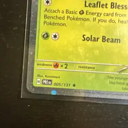 Pokemon Card Leafeon Prismatic Evolutions Cosmo Holo Rare 005/131 - Image 5
