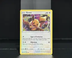 Pokemon TCG Cards Eevee SWSH118 Black Star Promo Holo NM * Full Holo Bleed * - Image 1