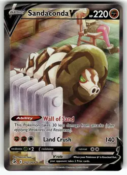 Sandaconda V (Alternate Full Art) 252/264 SWSH08: Fusion Strike NM Pokemon Card - Image 1