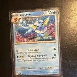 Vaporeon 022/131 Prismatic Evolutions Costco Exclusive Cosmos Holo Promo Card - Image 1
