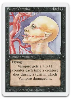 Sengir Vampire (LP) Revised Edition 3ED Magic MTG - Image 1