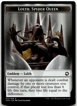 MTG Emblem - Lolth, Spider Queen T Adventures in the Forgotten Realms 17 LP - Image 1