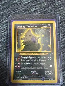 Shining Tyranitar - 113/105 - Pokemon Neo Destiny Unlimited Holo Rare Card LP - Image 1