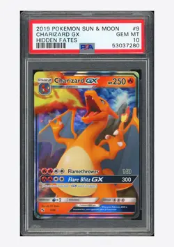 Pokemon PSA10 Charizard GX Ultra Rare 2019 9/68 Hidden Fates English - Image 1