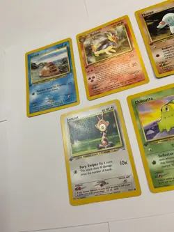 1st Edition Pokemon Neo Genesis Lot Phanpy Swinub Chikorita Sentret Quilava - Image 5