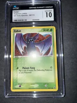 2005 Zubat 88/113 EX Delta Species CGC GEM MINT 10 Pokemon TCG Vintage - Image 3