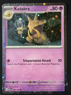 Kadabra SWIRL Pokemon Promos 064/165 Holo Promo Cosmos Holo Rare NM - Image 3