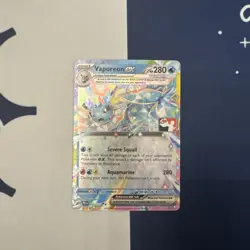 Vaporeon ex 023/131 NM STAMPED Prize Pack Series 7 [Play! Pokemon Prismatic PRE] - Image 1