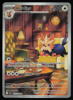 2025 Scarlet & Violet Series - White Flare Herdier Illustration Rare #155 - Image 1