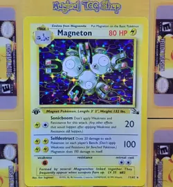 Pokemon Magneton Fossil 1st Edition Holo Rare 11/62 WOTC 1999 NM - Image 1