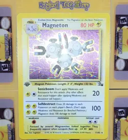 Pokemon Magneton Fossil 1st Edition Holo Rare 11/62 WOTC 1999 NM - Image 4