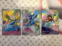 Pokemon TCG First Partner Illustration Collection Series 1 Alola GEN 7 Starters - Image 1