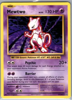 Mewtwo 51/108 Non Holo XY - Evolutions - Pokemon Card - NM - Image 1