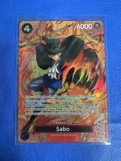 One Piece Card Game - Sabo - P-105 - OP15 SP Rare - NM English - Image 1