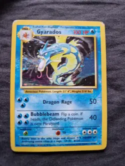 GYARADOS 6/102 Holo Pokemon Base Set 1 Card Vintage 1999 No.2 - Image 1