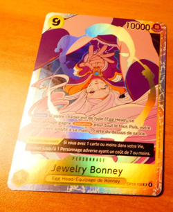 ONE PIECE CARD GAME CARTE FRANCAISE HOLO OP13-108 SR Jewelry Bonney SR FR NM - Image 1