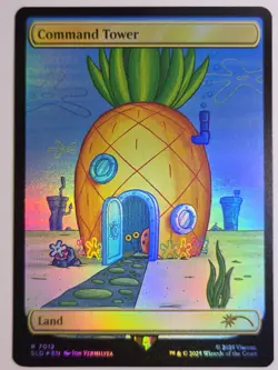*FOIL* Command Tower 7012 Spongebob SquarePants Secret Lair MTG - Image 1