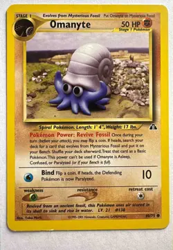 2001 Pokemon Neo Discovery Omanyte #60/75 - Image 1