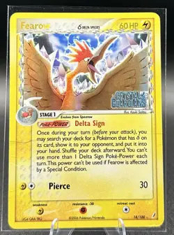 Fearow (Delta Species) 18/100 Crystal Guardians Reverse Holo HP Pokemon - Image 1
