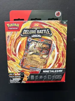 Pokemon TCG Ninetales ex Deluxe Battle Deck 60 Cards Playmat Deck Box Coin Foil - Image 1