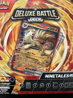 Pokemon TCG Ninetales ex Deluxe Battle Deck 60 Cards Playmat Deck Box Coin Foil - Image 2