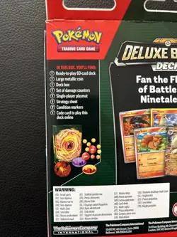 Pokemon TCG Ninetales ex Deluxe Battle Deck 60 Cards Playmat Deck Box Coin Foil - Image 4