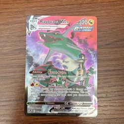 Pokemon TCG Rayquaza VMAX Silver Tempest Trainer Gallery Card TG20/TG30 Damaged - Image 1