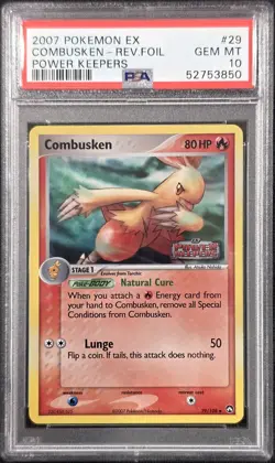 2007 POKEMON EX POWER KEEPERS #29 COMBUSKEN REVERSE FOIL PSA 10 - Image 1