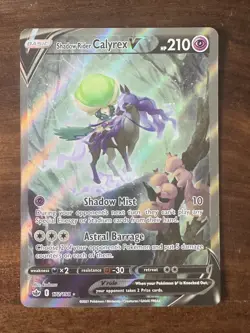 Pokemon TCG Shadow Rider Calyrex V Full Art Holo Card Chilling Reign 172/198 NM - Image 1