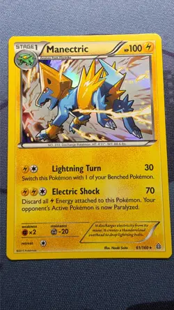 Pokemon Manectric XY Primal Clash 61/160 Holo Rare Card - Image 1