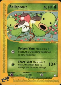 Bellsprout (68) Common Aquapolis 068/147 NM Pokemon TCG - Image 1