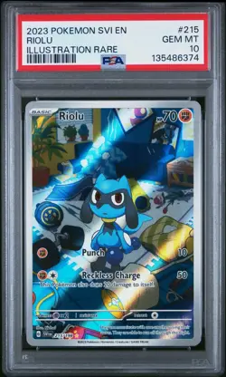 PSA 10 2023 POKEMON SVI EN-SCARLET & VIOLET | ILLUSTRATION RARE #215 RIOLU - Image 1