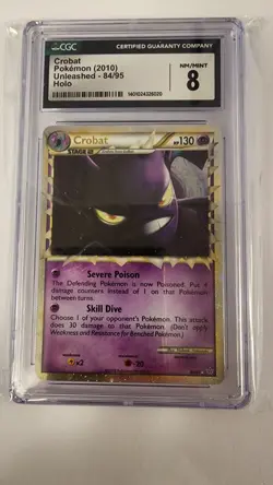 Crobat Holo Number 84/95 pokemon graded vintage card cgc 8 Unleashed Set - Image 1