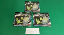 3 Sets-Pokemon Scarlet Violet Black Bolt Tech Sticker Collection 3 Pack Blister - Image 1