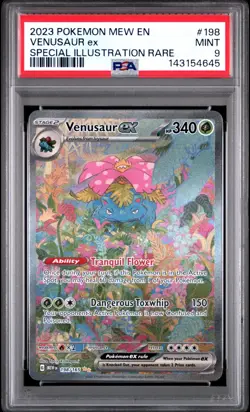 Pokemon 2023 Venusaur ex 198/165 Full Art SIR Scarlet & Violet 151 PSA 9 - Image 1