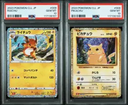PSA 10 Pikachu Raichu 2023 Sequential Number Set Pokemon Card Japanese - Image 1