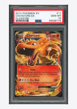 Pokemon PSA 10 Charizard EX Ultra Rare 2014 11/106 Flashfire XY English - Image 1