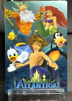 2019 KINGDOM HEARTS JAPANESE WAFER SERIES 1 CARD #21 ATLANTCA FULL ART MINT - Image 1