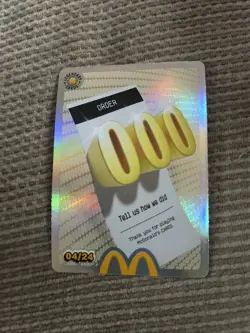 Mcdonalds Cards Order 000 Legendary Card 04/24 VERY RARE Unredeemed - Image 1