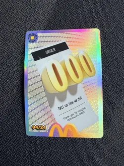 Mcdonalds Cards Order 000 Legendary Card 04/24 VERY RARE Unredeemed - Image 1