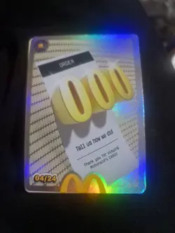 Mcdonalds Cards Order 000 Legendary Card 04/24 VERY RARE Unredeemed - Image 1