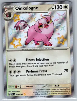 Oinkologne 208/091 SV: Paldean Fates - Pokemon Card - NM - Image 1